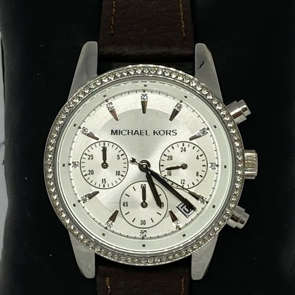 Michael Kors Ritz MK6428 Women\'s Brown Leather Ana main image 8